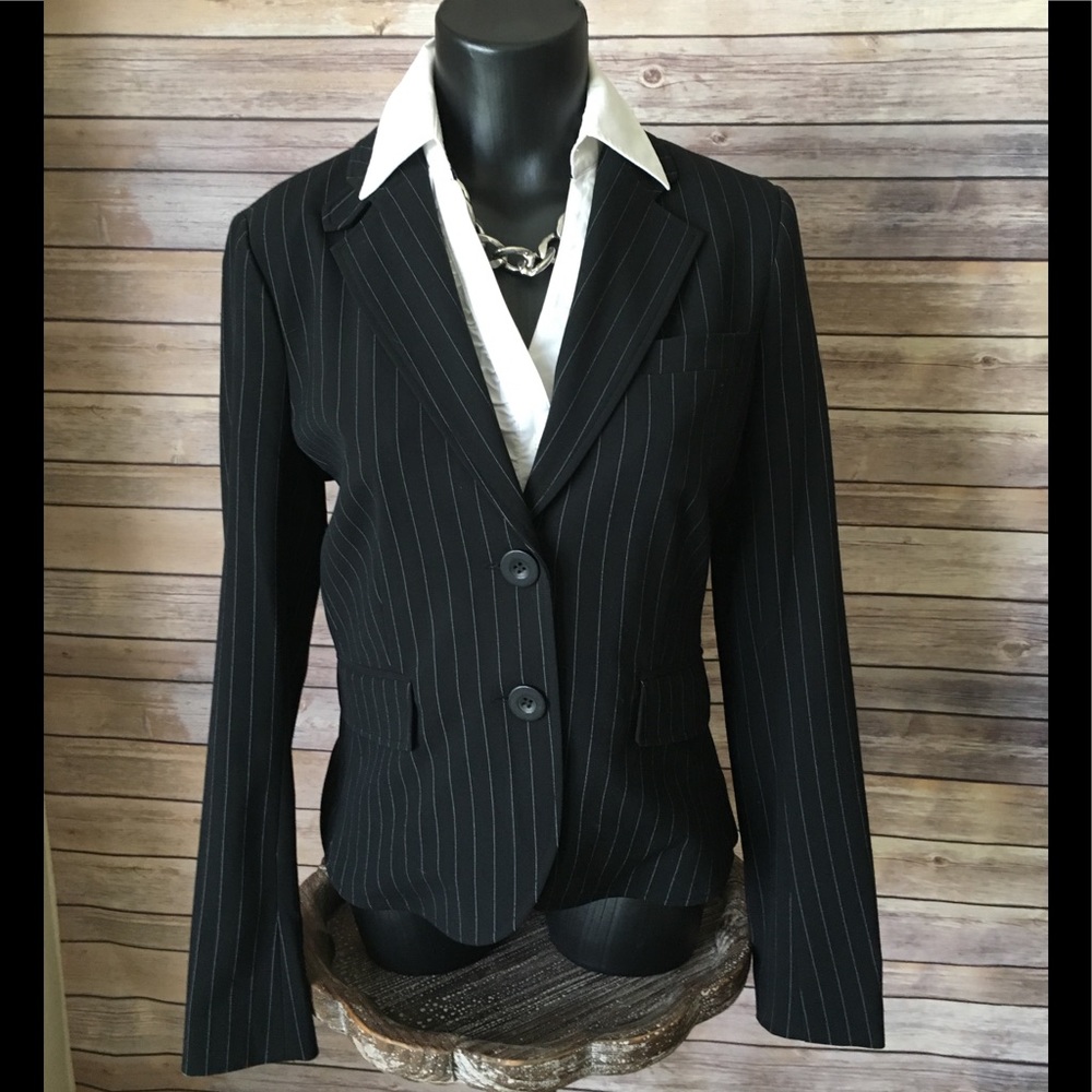 Black Pinstripe Blazer